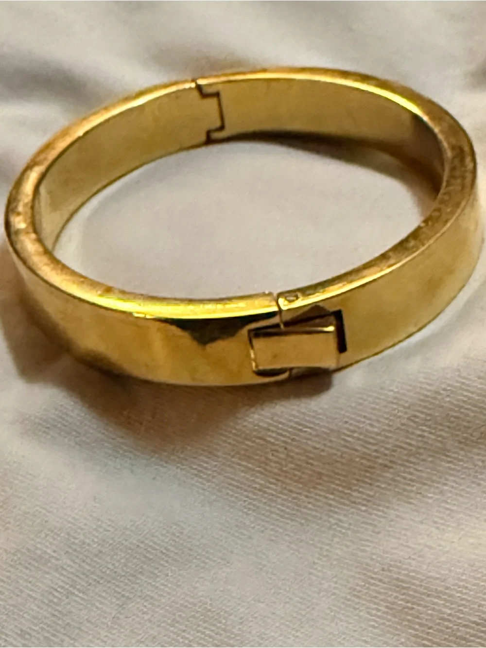 J. Crew Gold-Tone Hinged Bangle Bracelet